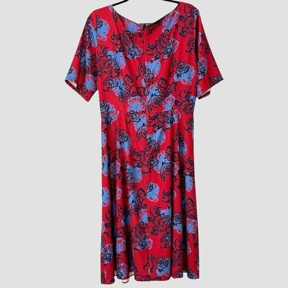 ANTHROPOLOGIE HD in Paris Colorful Mid-Length Tailored Dress  14 - Picture 2 of 7